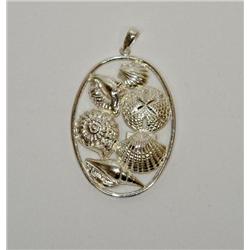 Sterling Silver 6 Shape's Of Shell Charm Pendant