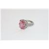 Image 1 : Sterling Silver CZ Ring With Pink Stone