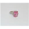 Image 2 : Sterling Silver CZ Ring With Pink Stone