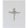 Image 1 : Sterling Silver CZ Cross Pendant