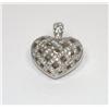 Image 1 : Sterling Silver CZ Heart Pendant