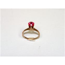 AAA Burmese Ruby Solitaire Ladies Ring