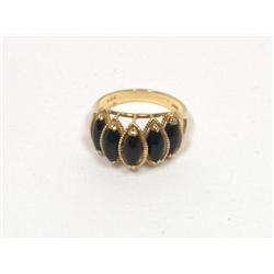 Black Onyx Vintage Hand Made Ladies Ring