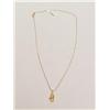 14k Gold Chain & Hand Holding  Diamond Pendant
