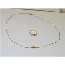 AAA Burmese Ruby Pendant & Ladies Ring