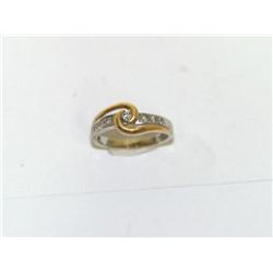 Diamonds Swirl Design Hand Made Ladies Ring