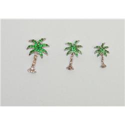 3 Sterling Silver Palm Tree Pendants