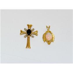 AAA Kashmir sapphire & Australian opal Pendant