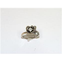 Diamonds Rose Design Hand Made Ladies Ring