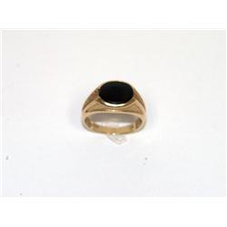 Onyx Diamonds Cut Design Men's Ring