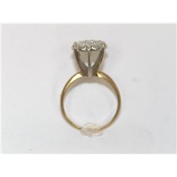 .75Ctw Diamonds Cluster Tall Head Ladies Ring
