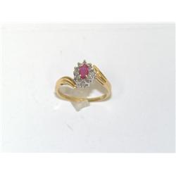 AAA Burmese Ruby & Diamonds Hand Made Ladies Ring