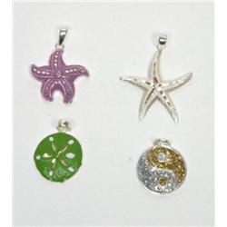 4 Piece Sterling Silver Charms