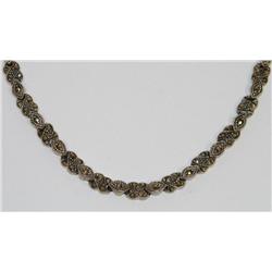 Sterling Silver Marcasite Necklace