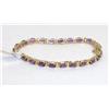 Image 1 : 14k Bracelet With Amethyst Stones