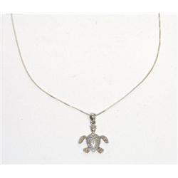 Silver Necklace With Turtle Pendant