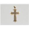 Image 1 : Diamonds Two Tone Hand made Cross Pendant