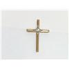 Image 1 : Diamond Solitaire Cross Pendant