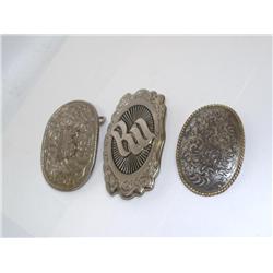 Lot of 3 Cowboys Buckles Engraved