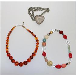 3 Fashion Costume Necklaces