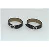 2 Sterling Silver Leather Bracelet 1 heart, 1 Star