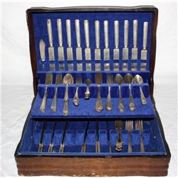 90 Pieces Of Roger S.P. Flatwork In Wooden Case