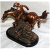 Image 2 : Bronze Statue Of A Cowboy On A Horse