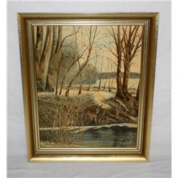 1958 Oil Painting On Board