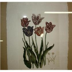 Set of Framed Prints Of Flowers 17" x 21"