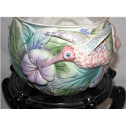 Hand Painted Pot and Stand