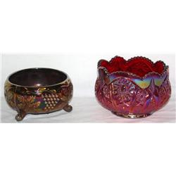 Lot of 2 Carnival Glass Bowls