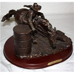 Bronze Statue Of A Cowboy On A Horse