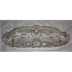 American Brilliant Crystal Bread Tray 11" Long