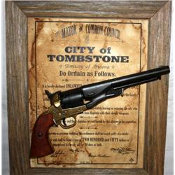 Plaque with an Old Western Replica Gun