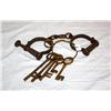Vintage Handcuffs With Vintage Set Of Keys