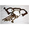 Image 3 : Vintage Handcuffs With Vintage Set Of Keys