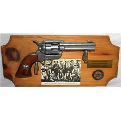 Replica-.45 Caliber Revolver on a Plaque