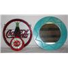 Lot- Coca Cola Clock & Stained Glass