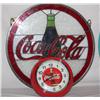 Image 2 : Lot- Coca Cola Clock & Stained Glass