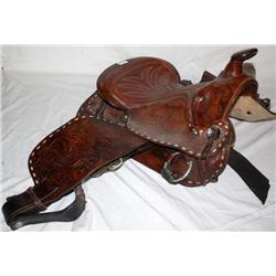 Brown Leather Horse Saddle