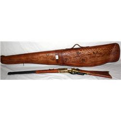 Replica Old Western Rifle W/ Leather Carrying Case