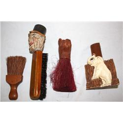 4 Vintage Collectible Brushes