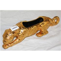 24 K Gold Leopard Vase