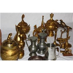 Lot of Brass & Pewter Items