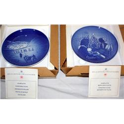 Lot Of 2 Bing & Grondahl Porcelain Numbered Plates