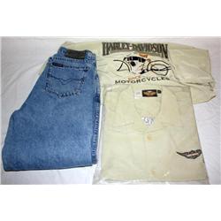 2 Harley Davidson Shirts 1 Size LG & 1 Size M
