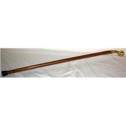 Wooden Cane With Brass Handle