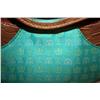 Image 5 : Turquoise & Brown Design Of Crocodile Skin Purse