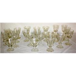 Lot of Etched Crystal Stemware