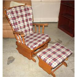 Vintage Rocker and Foot Stool